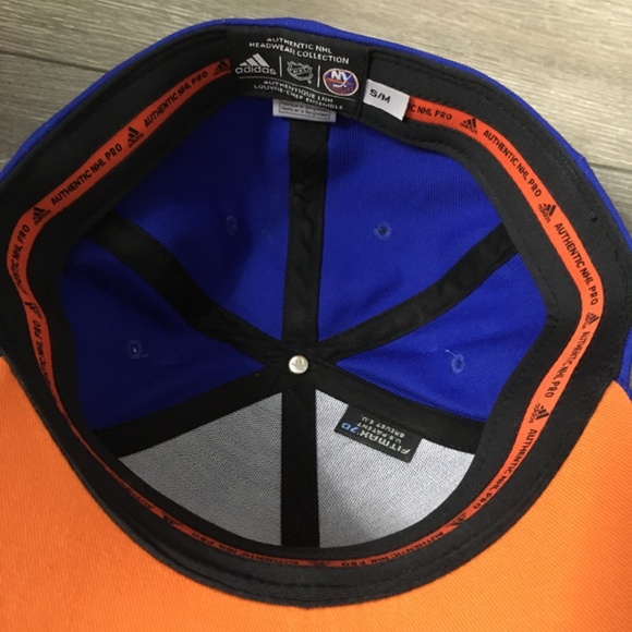 Adidas New York Islanders Flexfit Hat Sz S/M Blue/Orange - Picture 7 of 13